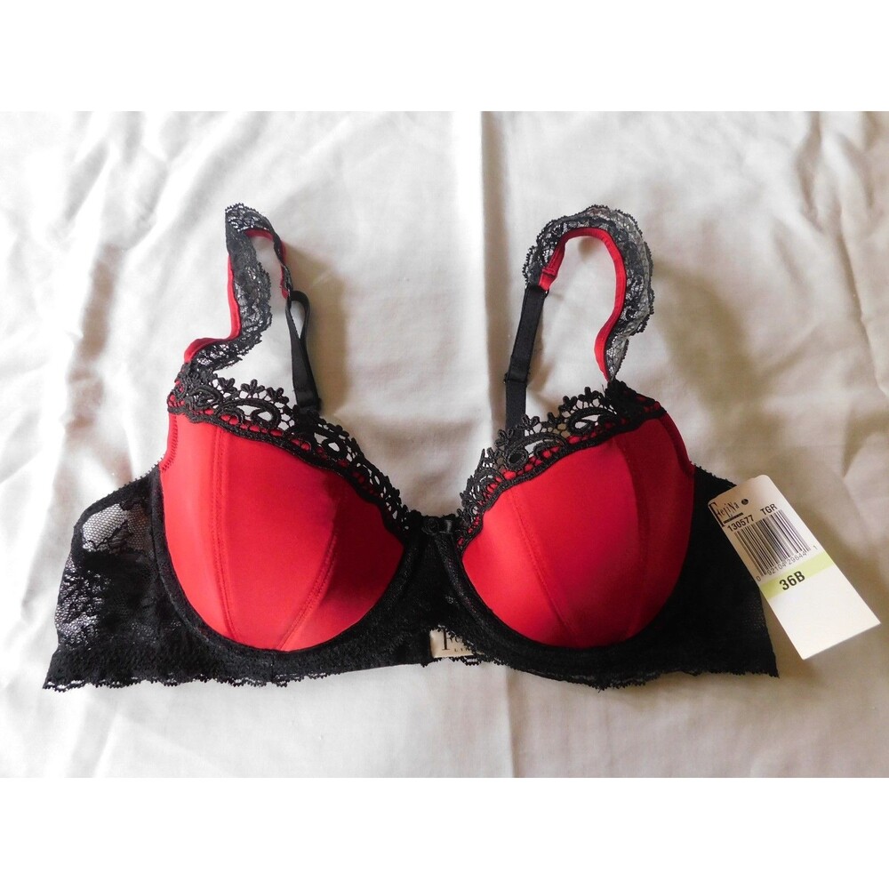 Felina Bra Women's Red Padded Push Up Underwire Bra Size 36B